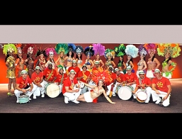 Brazilian Samba Drummers And Dancers